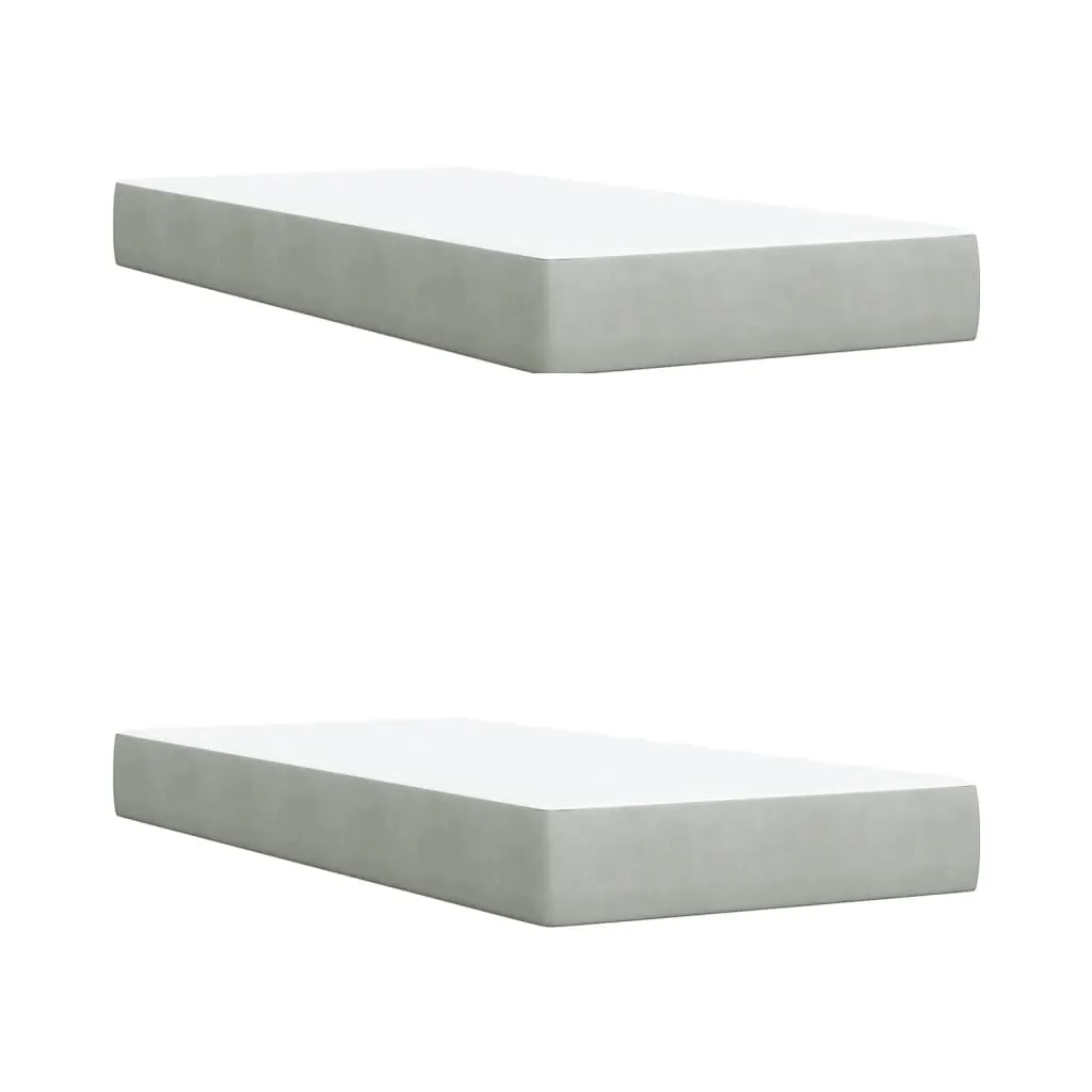 vidaXL Box Spring Bed with Mattress - Luxurious Light Grey Velvet, 200x200 cm | Ultimate Comfort & Style