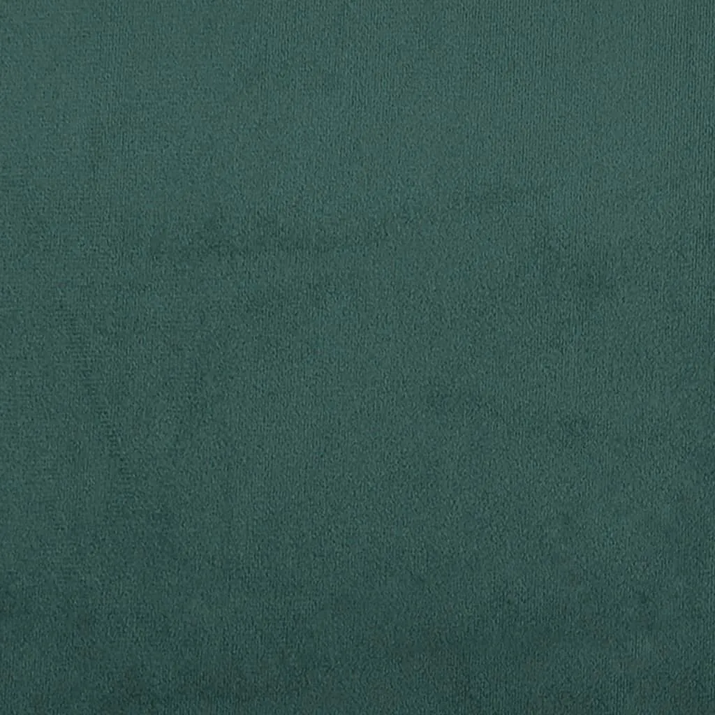 vidaXL Dark Green Velvet Box Spring Bed with Mattress - 200x200 cm, Luxurious Comfort & Adjustable Headboard