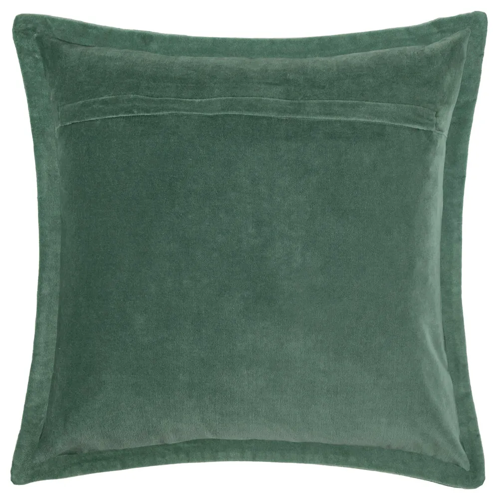 Waghoba Embroidered Feather Cushion Aqua