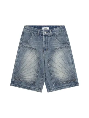 Wenkouban-Winter 2024 New American Retro Design 1980s fashion y2k outfits Denim baggy jorts