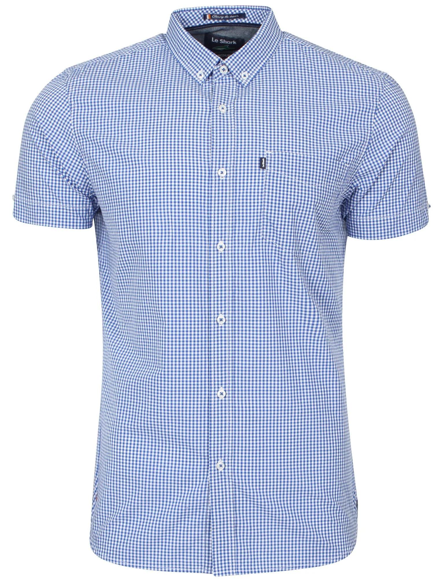 Westfield Gingham Shirt in Blue - Le Shark