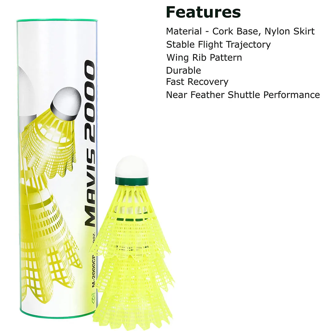 Yonex Mavis 2000 Yellow Slow (1*6) Green Cap